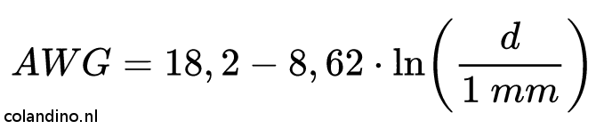 AWG-waarde berekenen