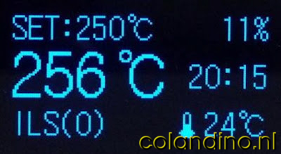 Wat op het display verschijnt na het opstarten.