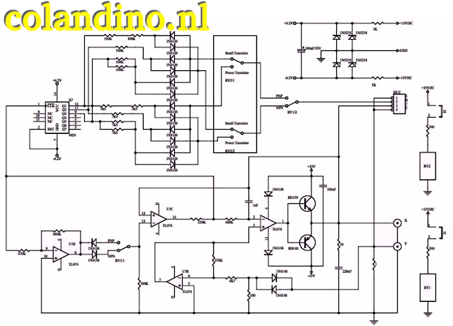 Het schema van de CH-012EX curvetracer.