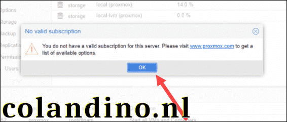 Klik op Ok om te bevestigen