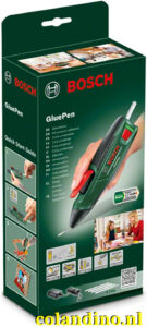 Bosch Cordless Hot Glue Gun GluePen (Micro USB charger, 3.6 Volt, 4 glue sticks UltraPower, in carton packaging)