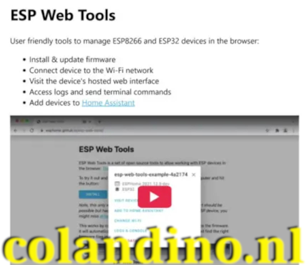 ESP32 tools online - Overzicht