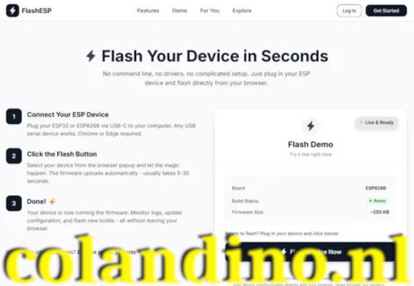 ESP32 tools online - FlashESP