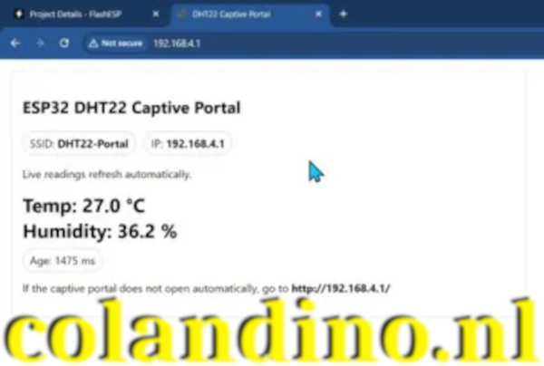 ESP32 tools online - ESP32 en DHT22 temperatuursensor