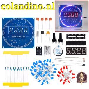 LED roterende klok DS1302 met temperatuur- en lichtregeling